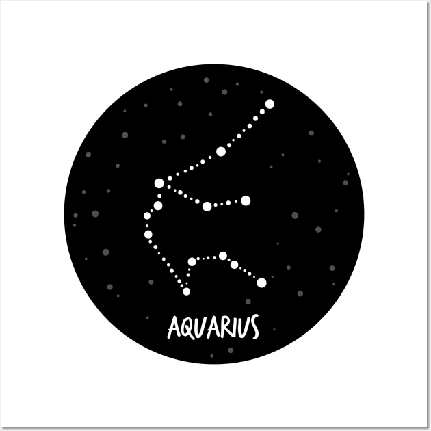 Aquarius Constellation Wall Art by krimons